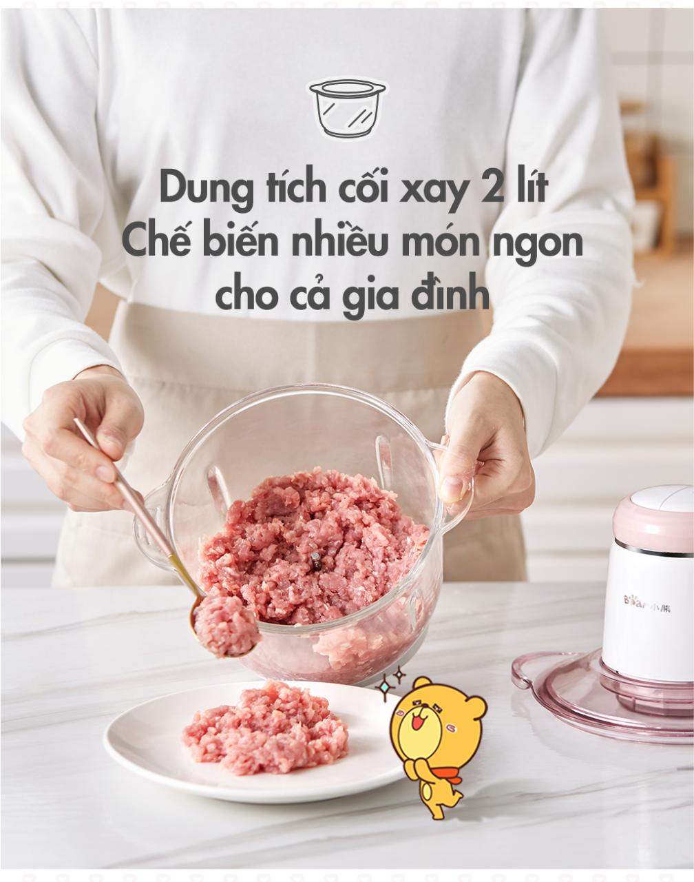 Máy Xay Thực Phẩm Đa Năng Bear Qsj-B03K2 Máy Xay Thực Phẩm Đa Năng Bear Qsj-B03K2