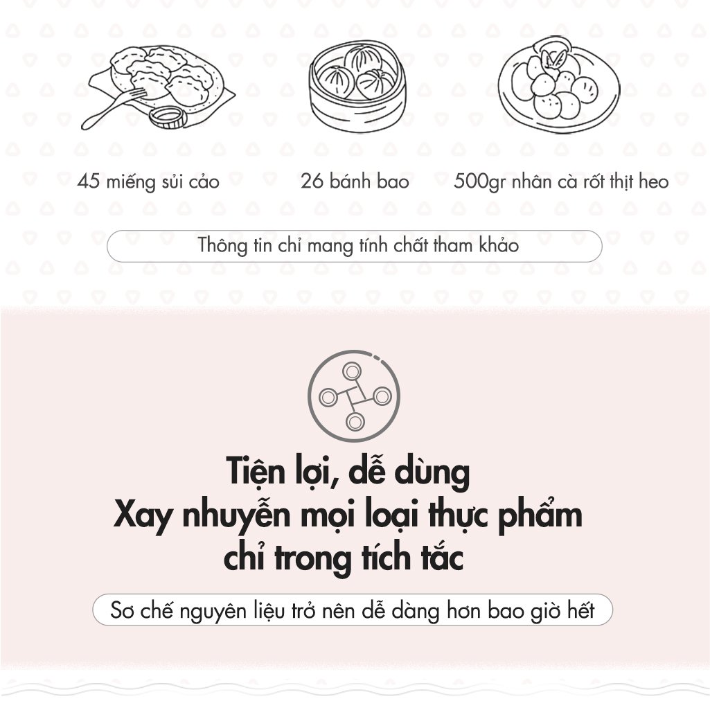 Máy Xay Thực Phẩm Đa Năng Bear Qsj-B03K2 Máy Xay Thực Phẩm Đa Năng Bear Qsj-B03K2
