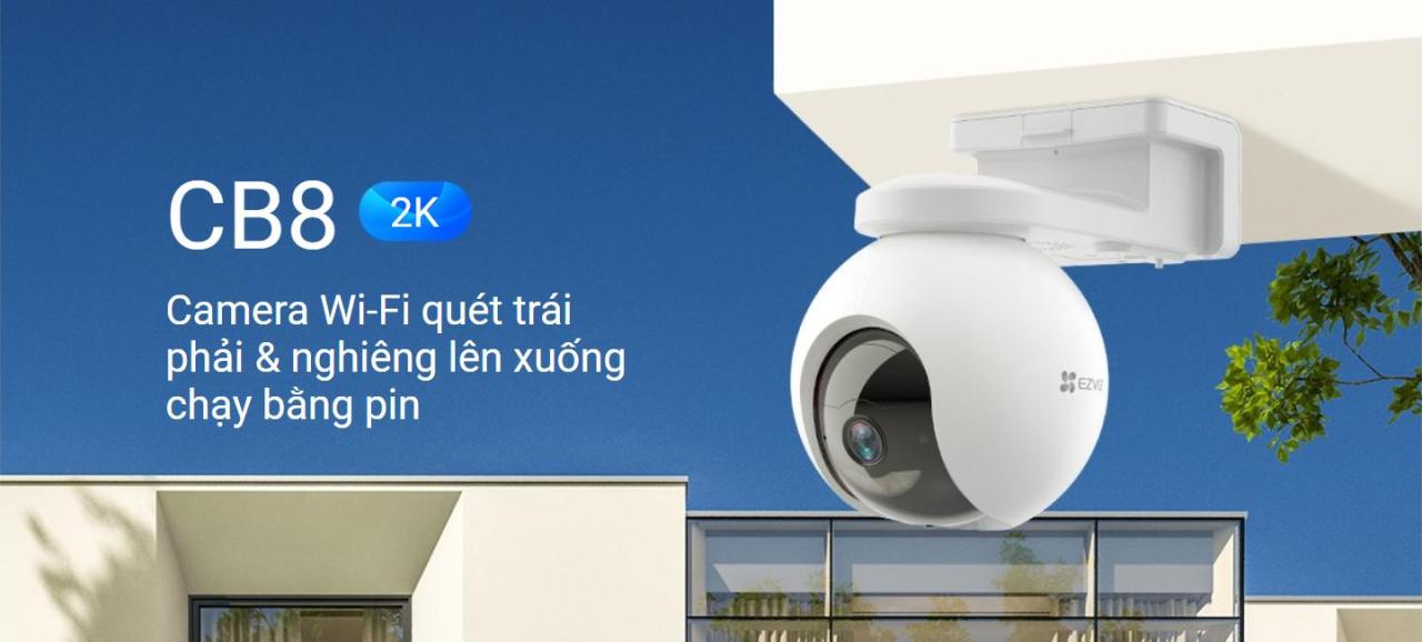 Camera Quay Quét Ngoài Trời Dùng Pin Ezviz Cb8 Bản 3Mp Camera Quay Quét Ngoài Trời Dùng Pin Ezviz Cb8 Bản 3Mp