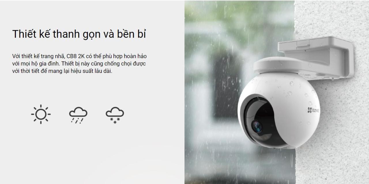 Camera Quay Quét Ngoài Trời Dùng Pin Ezviz Cb8 Bản 3Mp Camera Quay Quét Ngoài Trời Dùng Pin Ezviz Cb8 Bản 3Mp