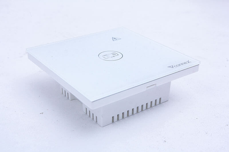 Công Tắc Vconnex Chống Giật Cho Bình Nước Nóng - Vuông - Viền Nhôm- Trắng Công Tắc Vconnex Chống Giật Cho Bình Nước Nóng - Vuông - Viền Nhôm- Trắng