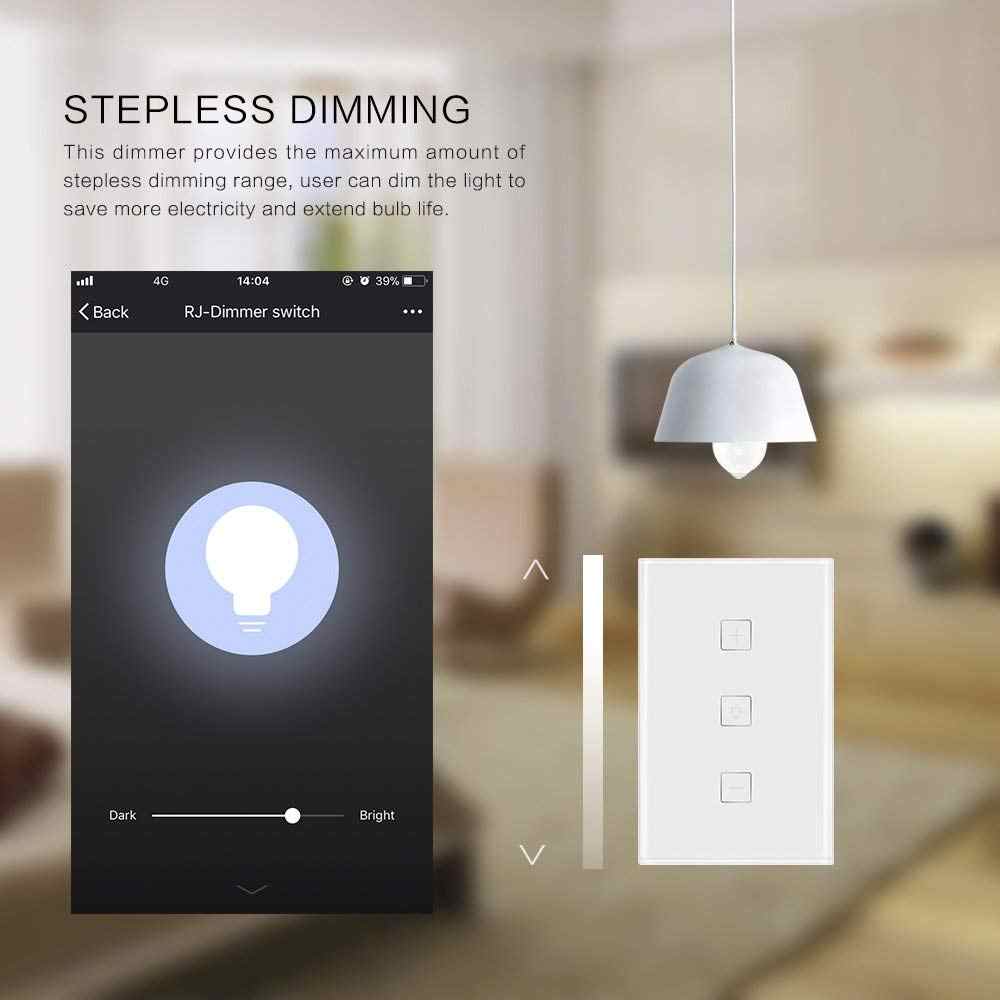 Công Tắc Tuya Wifi Dimmer 3 Nút - Kính Phẳng - Trắng 8 Công Tắc Tuya Wifi Dimmer 3 Nút - Kính Phẳng - Trắng