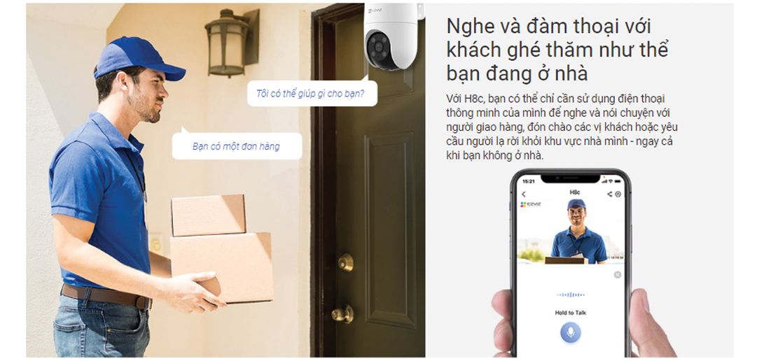 Camera Wifi Ngoài Trời Ezviz H8C 5Mp - 3K 8 Camera Wifi Ngoài Trời Ezviz H8C 5Mp - 3K