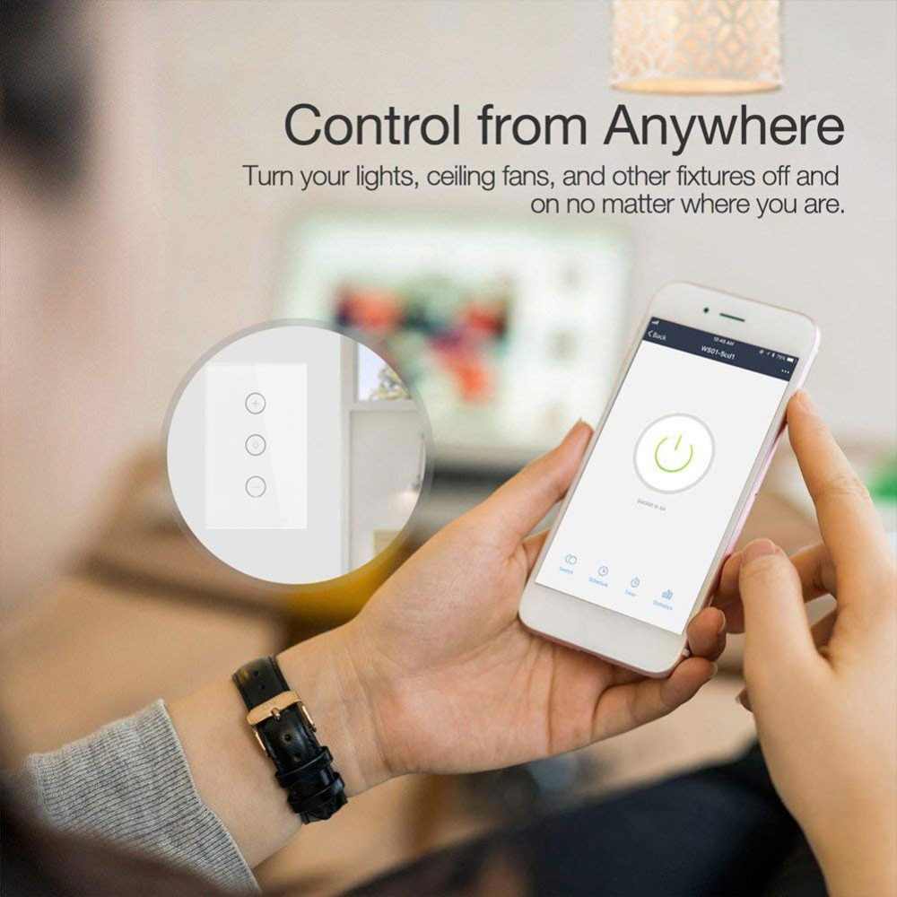 Công Tắc Tuya Wifi Dimmer 3 Nút - Kính Phẳng - Trắng 9 Công Tắc Tuya Wifi Dimmer 3 Nút - Kính Phẳng - Trắng