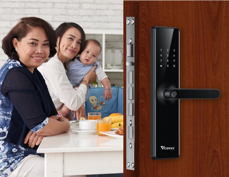 Top 20 Khóa Cửa Điều Khiển Từ Xa Bằng Điện Thoại, Remote 29 Với Khóa Cửa Thông Minh Vconnex, Bạn Có Thể Mở Khóa Bằng 5 Cách Khác Nhau