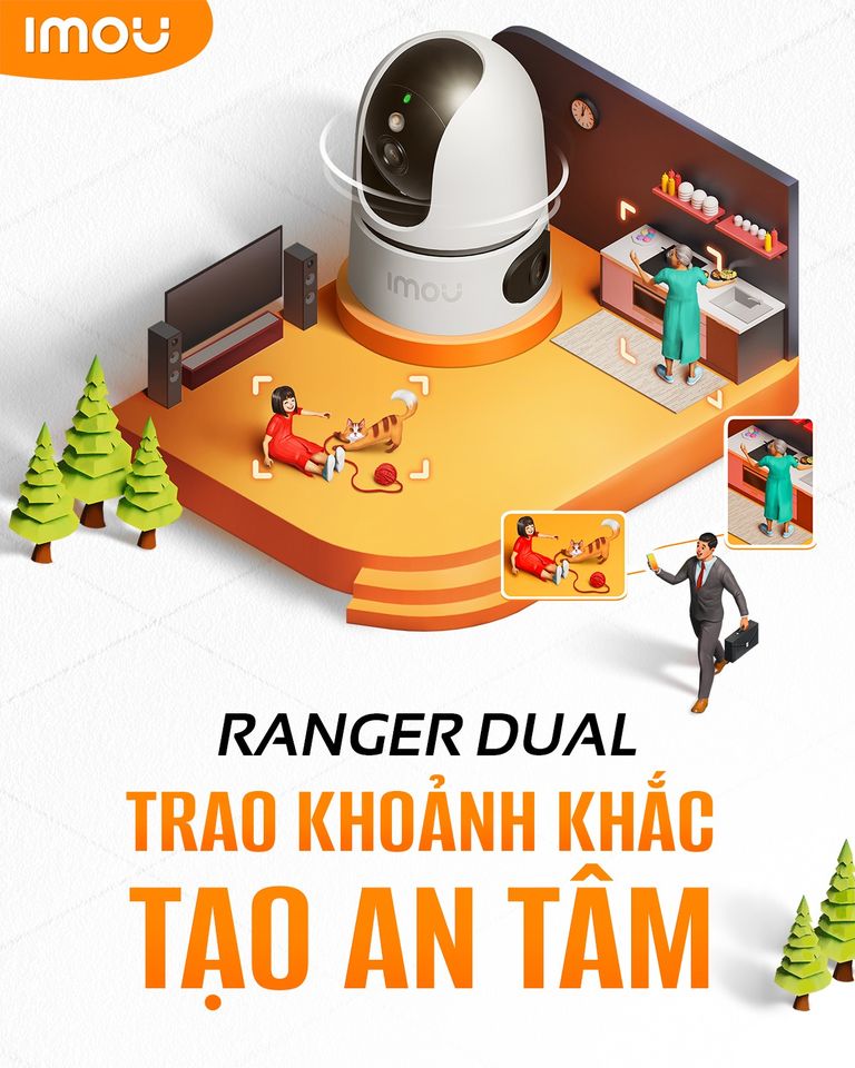 Ra Mắt Sản Phẩm Mới - Camera Imou Ranger Dual: Trao Khoảnh Khắc, Tạo An Tâm 3 Camera Imou Ranger Dual