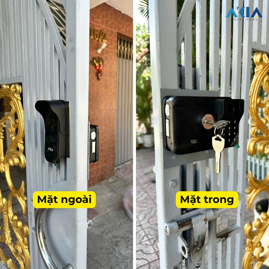 Top 12 Mẫu Khóa Cửa Cổng Thông Minh Chống Nước Ngoài Trời 20 Akia N1