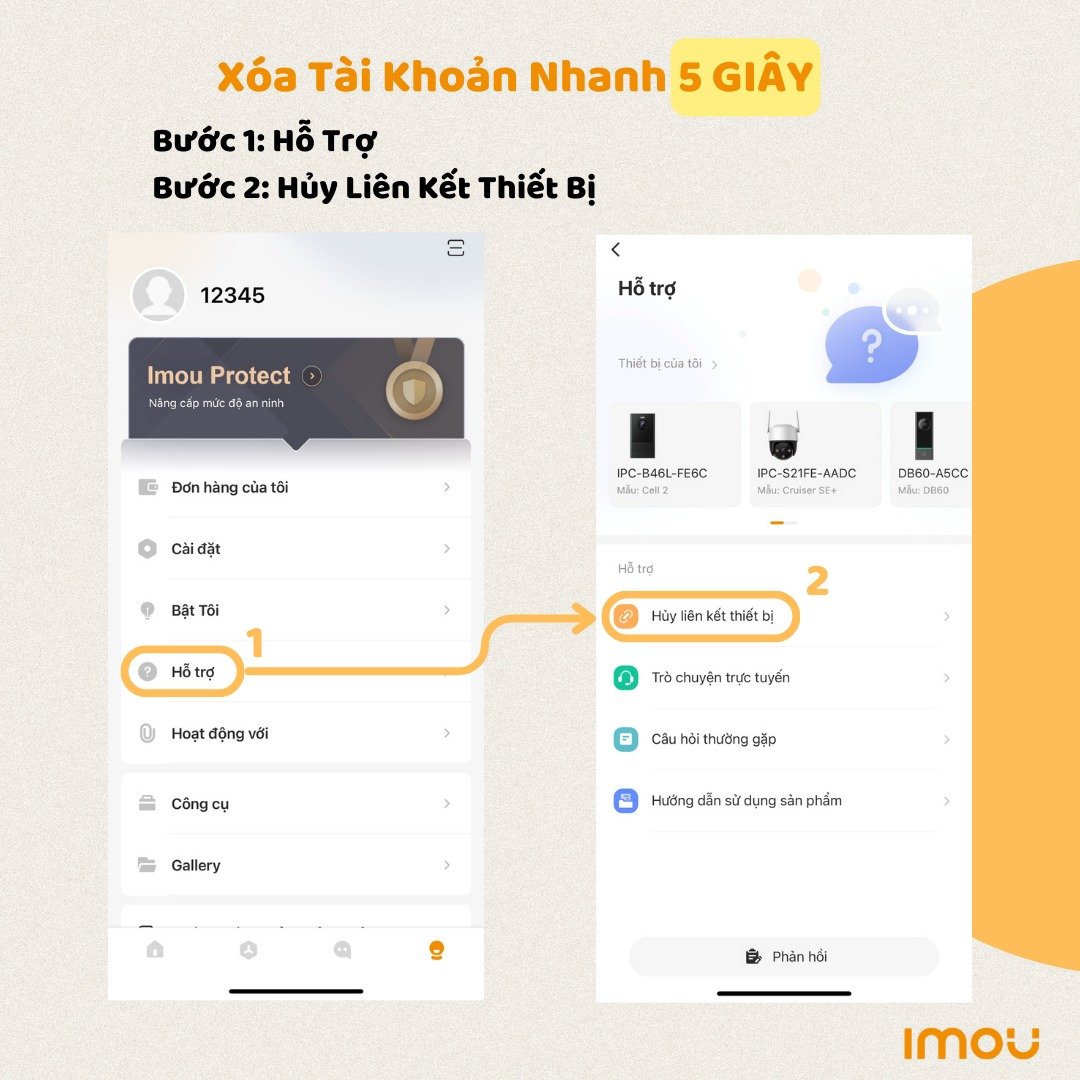 Xóa Tài Khoản Trên App Imou Life