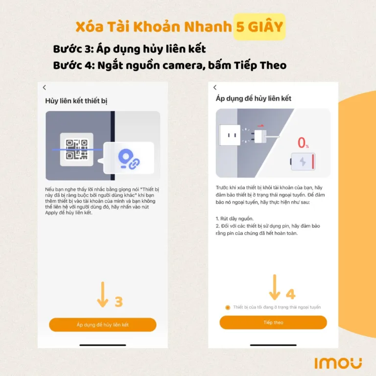 XOÁ TÀI KHOẢN TRÊN APP IMOU LIFE CHỈ TRONG 5 GIÂY