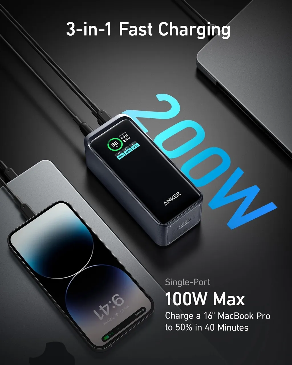 Pin sạc dự phòng Anker Prime 20000mAh 200W - A1336 - AKIA Smart Home