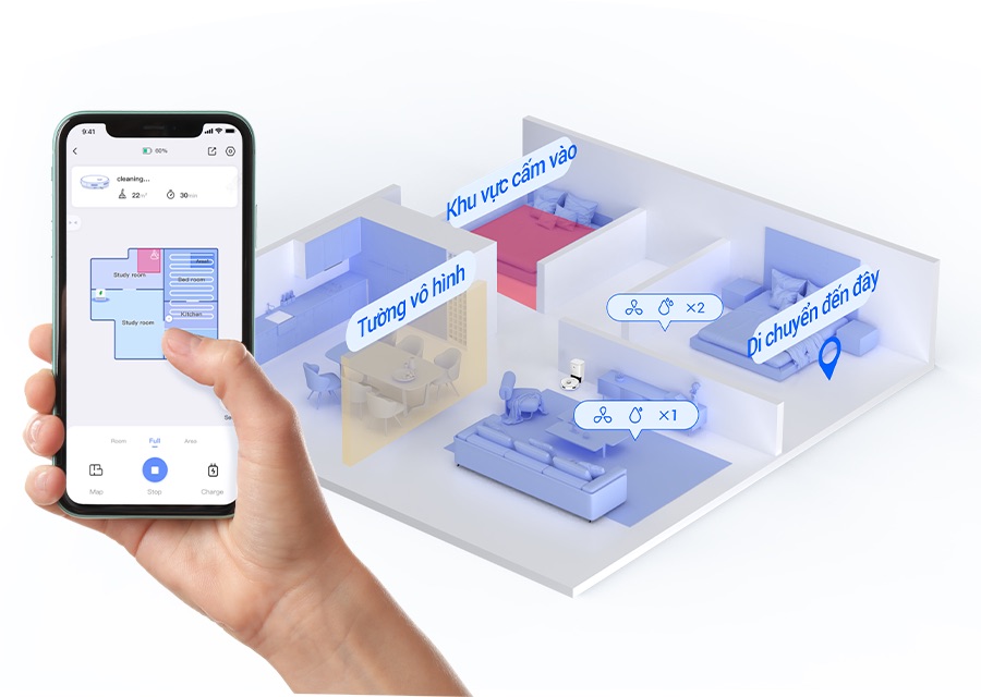 Robot Hút Bụi Lau Nhà Ezviz Re5 Plus 18 Robot Hút Bụi Lau Nhà Ezviz Re5 Plus - Akia Smart Home