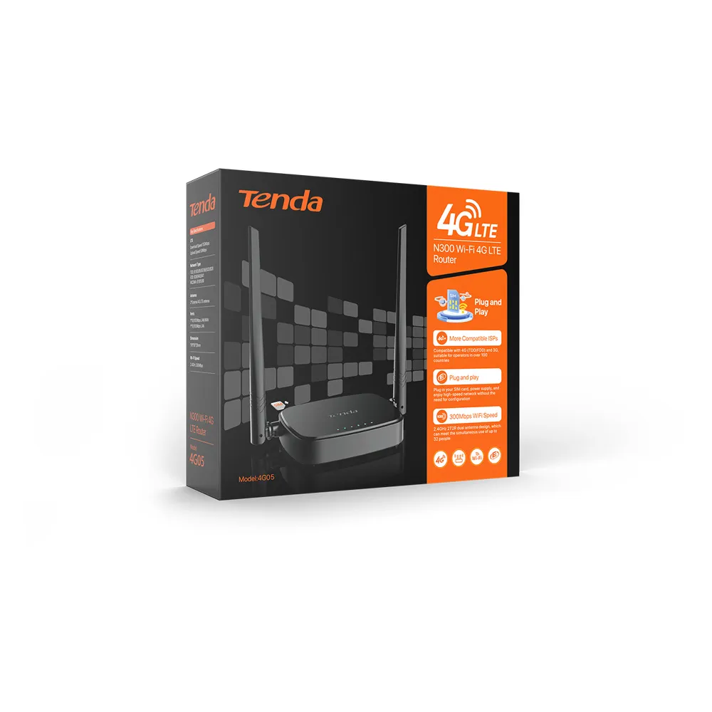 Router Wifi LTE Tenda 4G05 dùng SIM 4G N300 - AKIA Smart Home