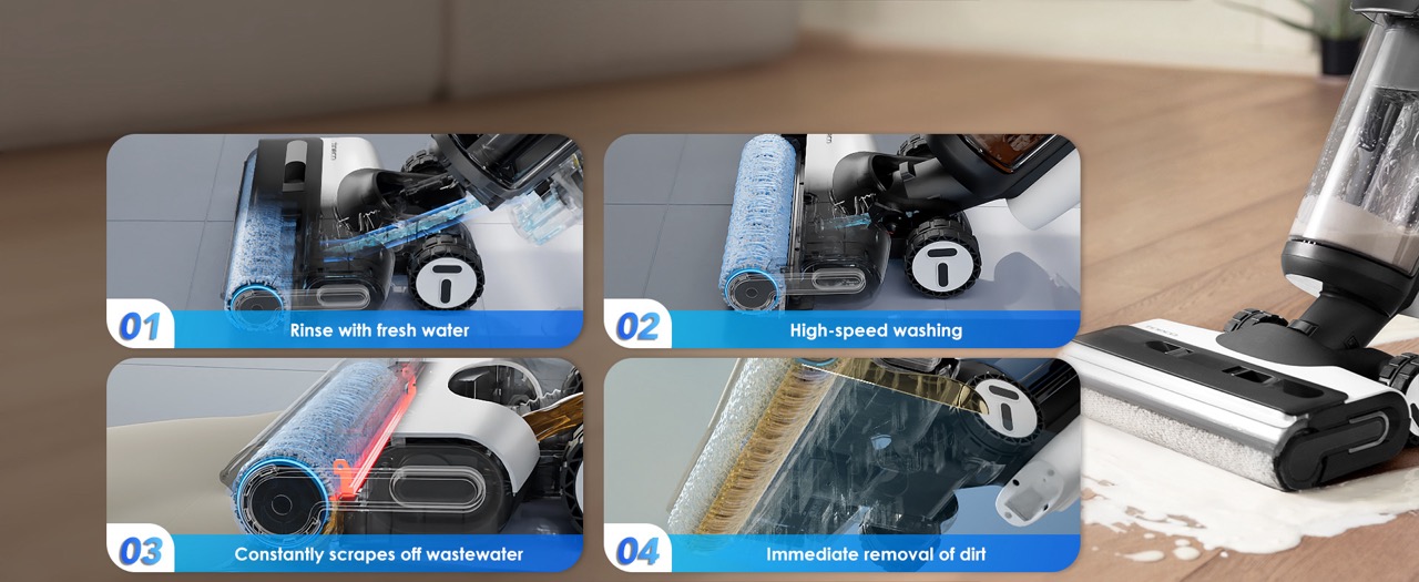 Tineco Floor One S7 Pro Lau Nhà Cầm Tay Thông Minh 10 Tineco Floor One S7 Combo Máy Lau Nhà Kết Hợp Hút Bụi Đa Năng - Akia Smart Home
