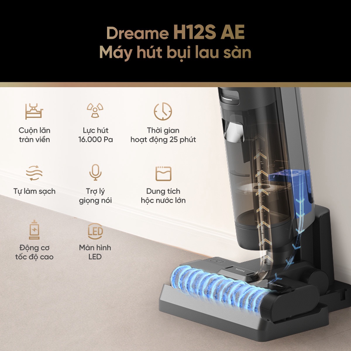 Máy Lau Sàn Dreame H12S Ae 6 Máy Lau Sàn Dreame H12S Ae - Akia Smart Home