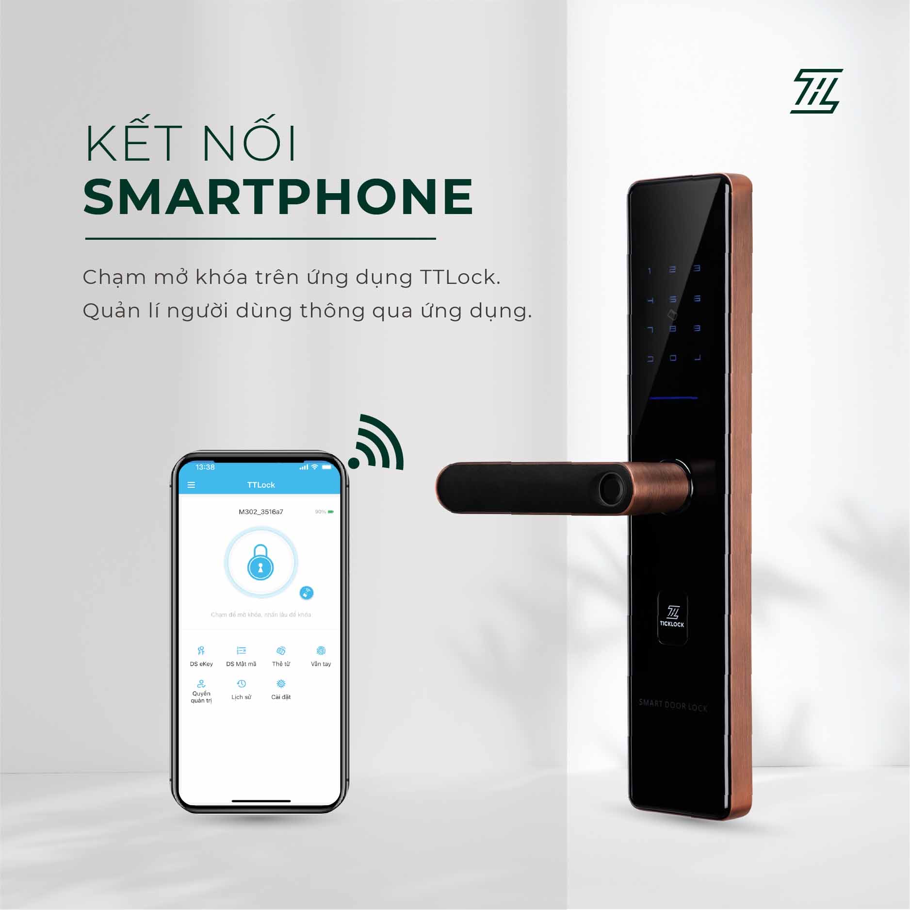 Khoá Vân Tay Thông Minh Ticklock Sl07 16 Khoá Vân Tay Thông Minh Ticklock Sl07 Red Bronze - Akia Smart Home