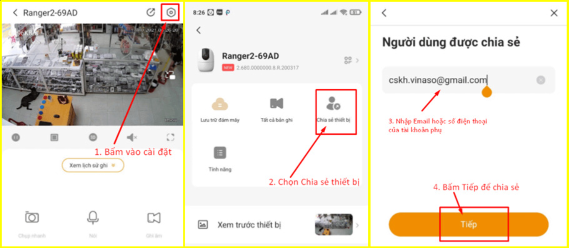 Cách Chia Sẻ Và Huỷ Chia Sẻ Camera Imou 5 Chia Sẻ Thiết Bị Imou