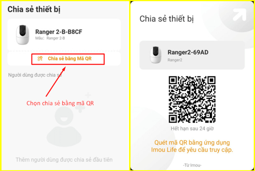 Cách Chia Sẻ Và Huỷ Chia Sẻ Camera Imou 6 Chia Sẻ Camera Imou