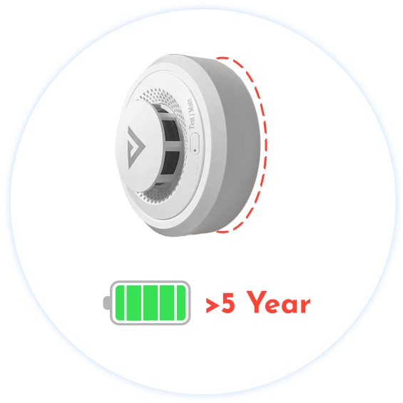Cảm Biến Khói Vconnex Không Dây Bluetooth Mesh 11 Cảm Biến Khói Vconnex Không Dây Bluetooth Mesh - Akia Smart Home