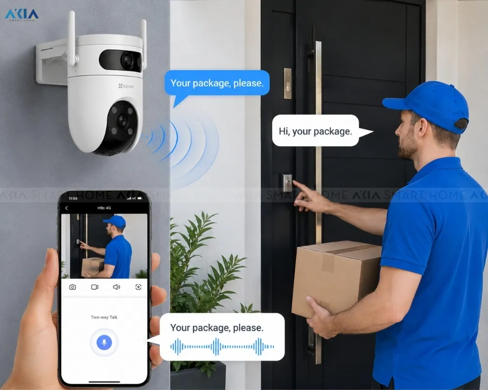 Camera Wifi Ngoài Trời 2 Mắt Kép Ezviz H9C 10Mp 15 Camera Wifi Ngoài Trời 2 Mắt Kép Ezviz H9C 10Mp - Akia Smart Home