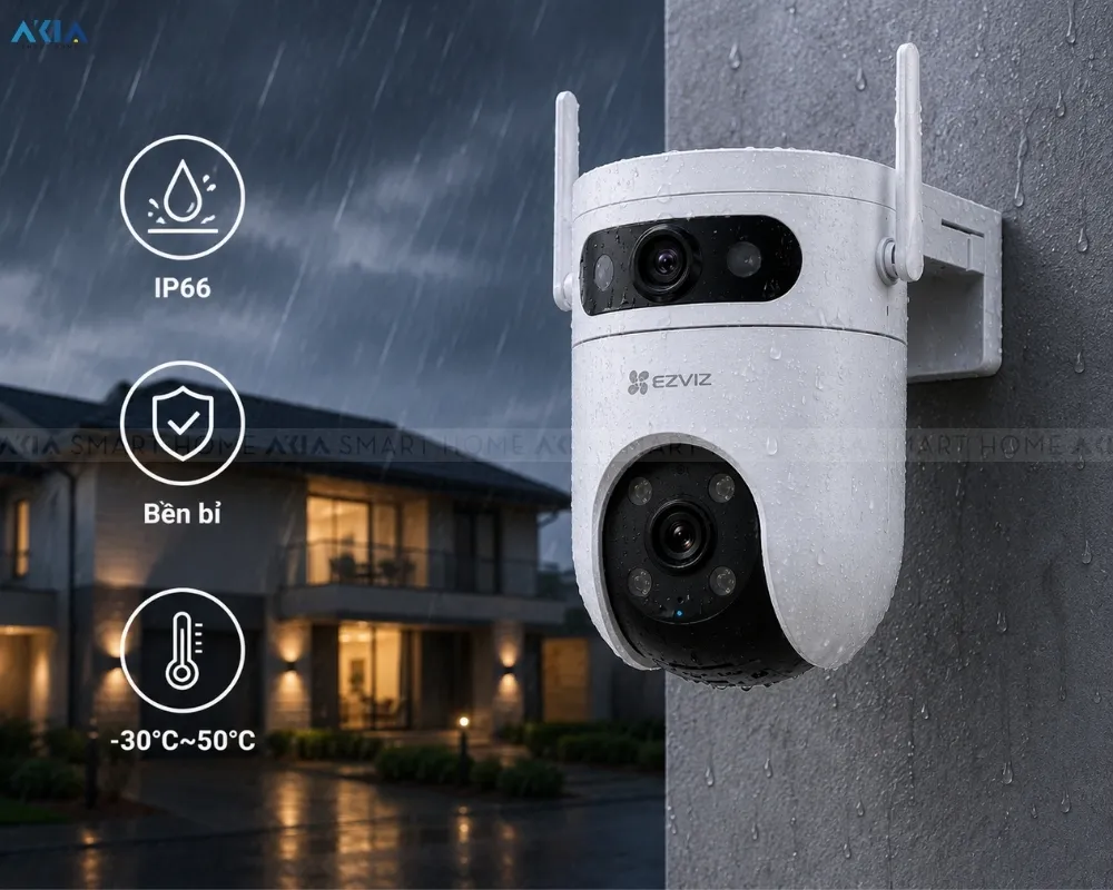 Camera Wifi Ngoài Trời 2 Mắt Kép Ezviz H9C 10Mp 18 Camera Wifi Ngoài Trời 2 Mắt Kép Ezviz H9C 10Mp - Akia Smart Home