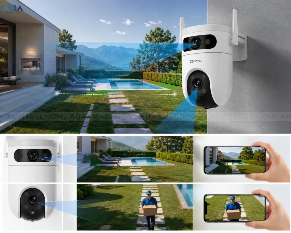 Camera Wifi Ngoài Trời 2 Mắt Kép Ezviz H9C 10Mp 11 Camera Wifi Ngoài Trời 2 Mắt Kép Ezviz H9C 10Mp - Akia Smart Home
