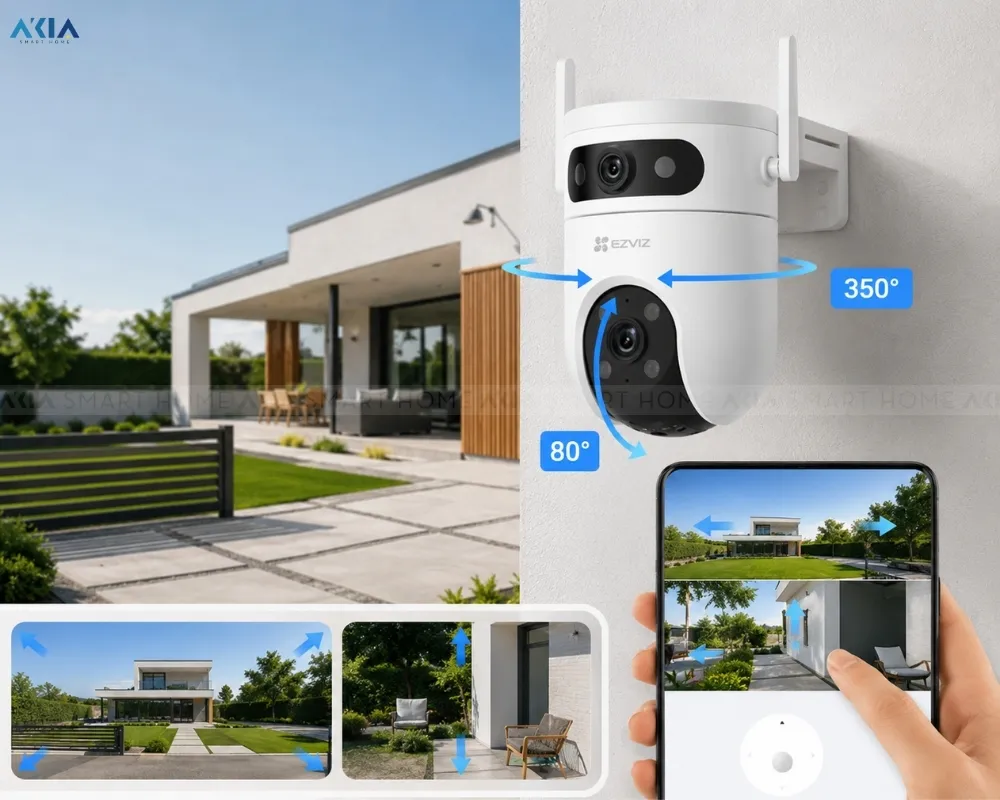 Camera Wifi Ngoài Trời 2 Mắt Kép Ezviz H9C 10Mp 12 Camera Wifi Ngoài Trời 2 Mắt Kép Ezviz H9C 10Mp - Akia Smart Home