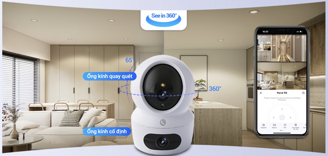 Camera 2 Mắt Trong Nhà Ezviz H7C Dual 4Mp+4Mp 12 Camera 2 Mắt Trong Nhà Ezviz H7C Dual - Akia Smart Home
