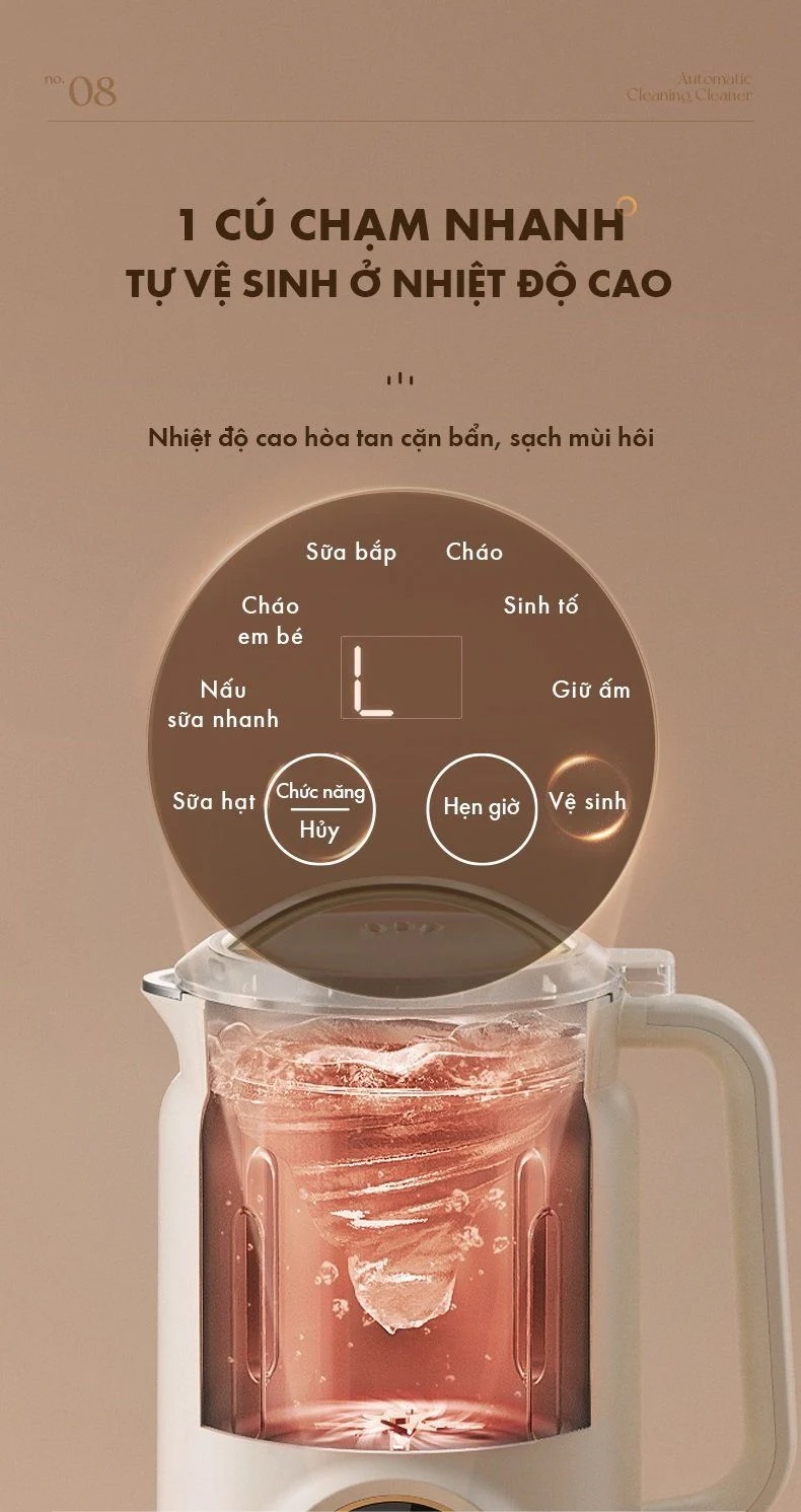 Máy Làm Sữa Hạt Bear Djj-D06W5 Đa Năng 20 Máy Làm Sữa Hạt Bear Djj-D06W5 Đa Năng - Akia Smart Home