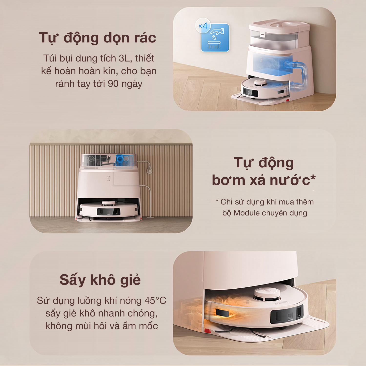 Robot Hút Bụi Lau Nhà Ecovacs T30 Pro Omni 31 Robot Hút Bụi Lau Nhà Ecovacs T30 Pro Omni - Akia Smart Home