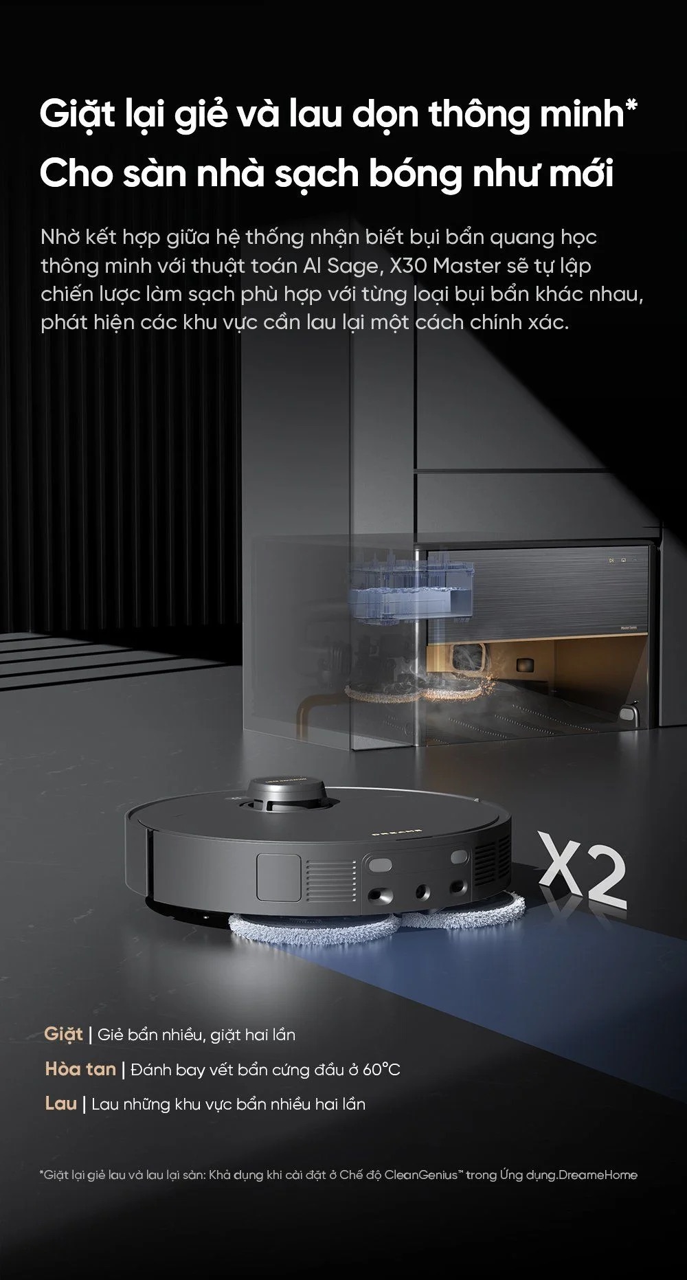 Robot Hút Bụi Lau Sàn Dreame X30 Master 44 Robot Hút Bụi Lau Sàn Dreame X30 Master