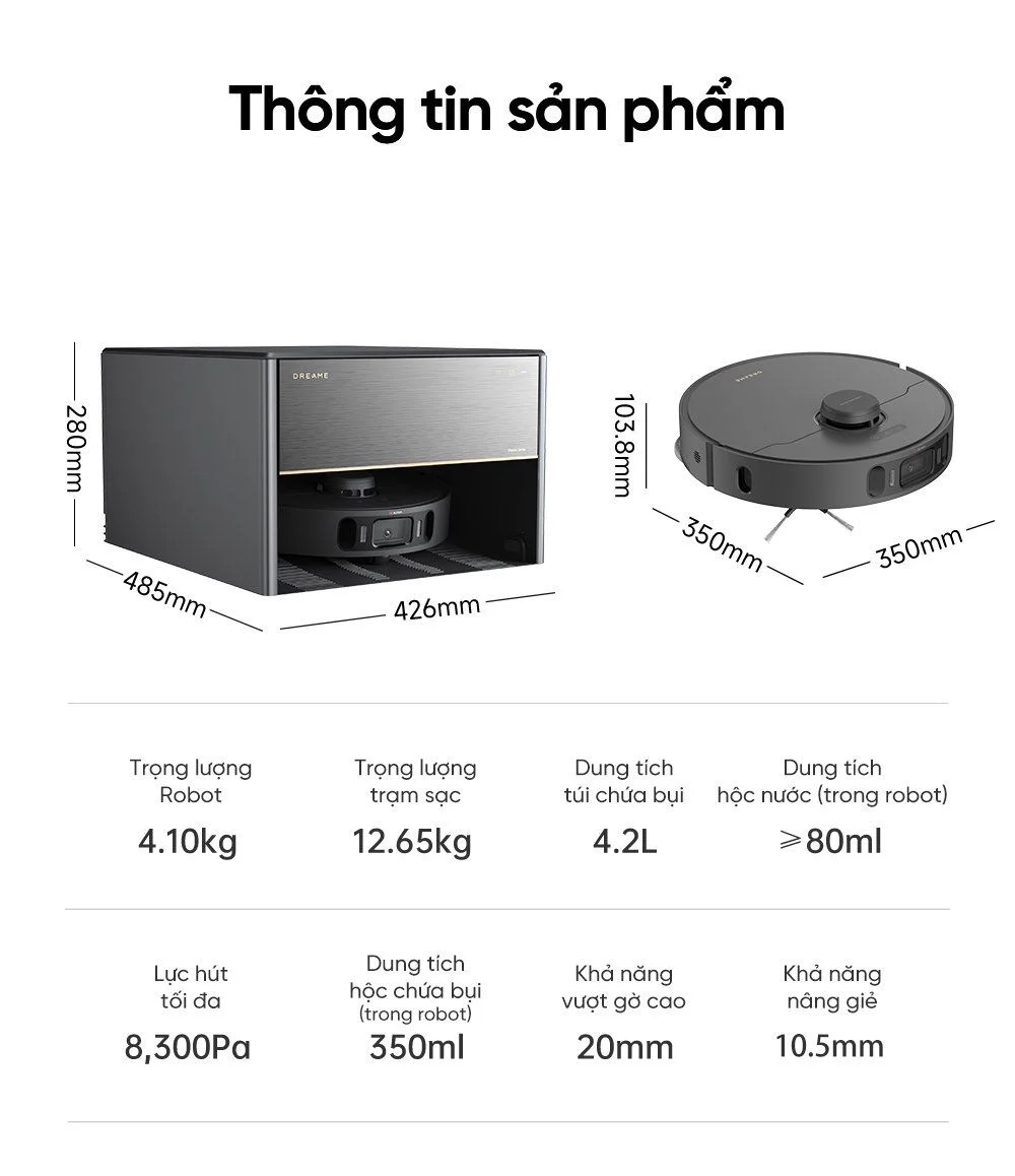 Robot Hút Bụi Lau Sàn Dreame X30 Master 57 Robot Hút Bụi Lau Sàn Dreame X30 Master
