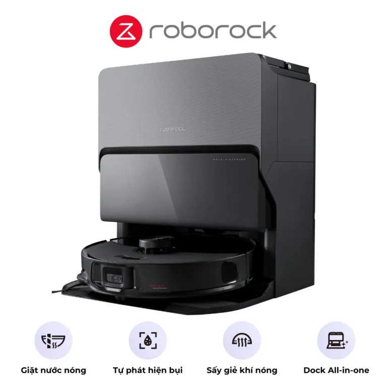 Robot lau nhà hút bụi Roborock S8 MaxV Ultra màu đen - AKIA Smart Home