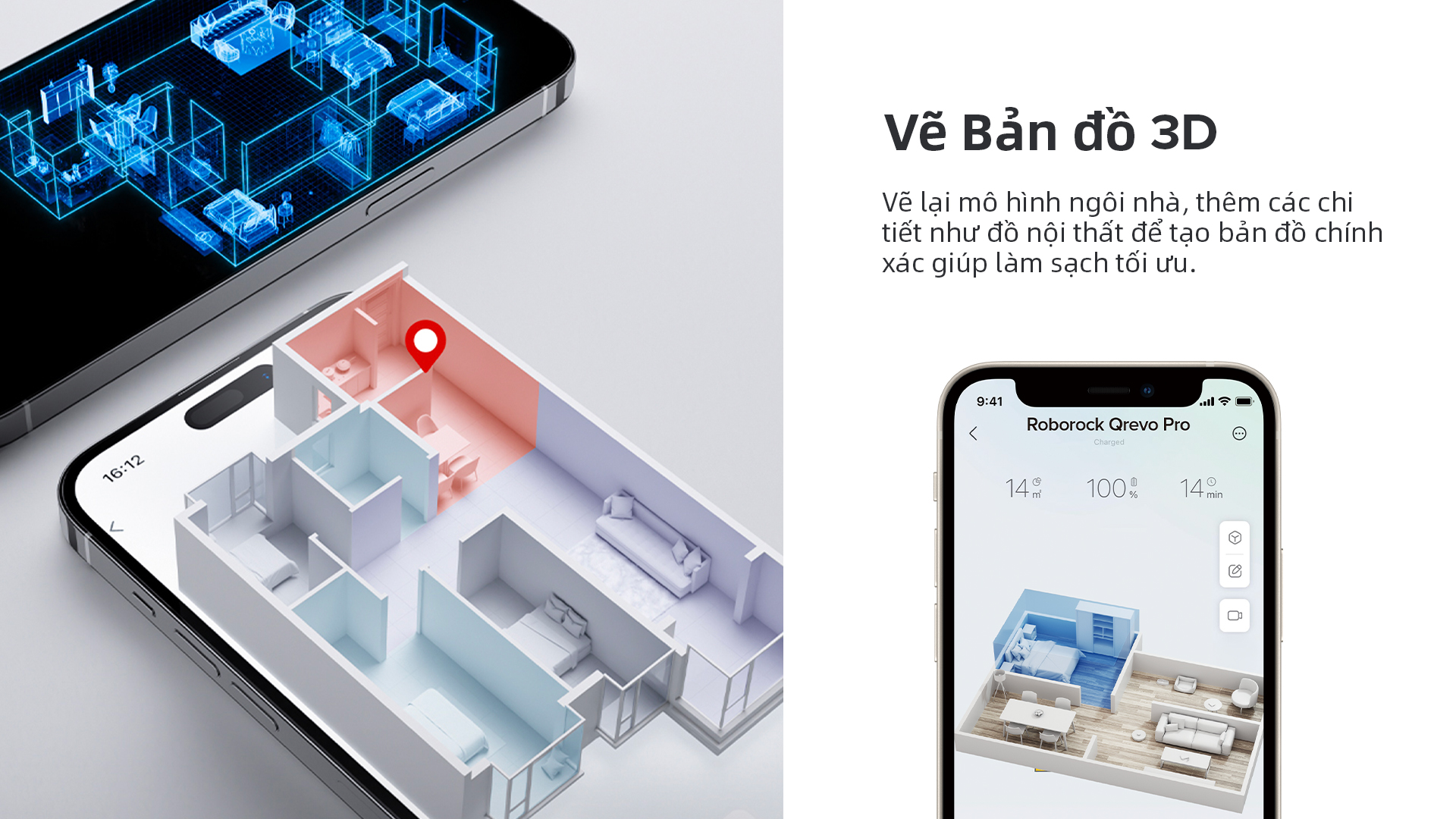 Robot Hút Bụi Lau Nhà Roborock Q Revo Pro - Akia Smart Home