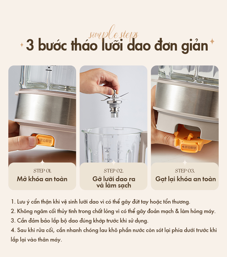 Máy Làm Sữa Hạt Đa Năng Bear Pbj-D08T1 16 Máy Làm Sữa Hạt Đa Năng Bear Pbj-D08T1