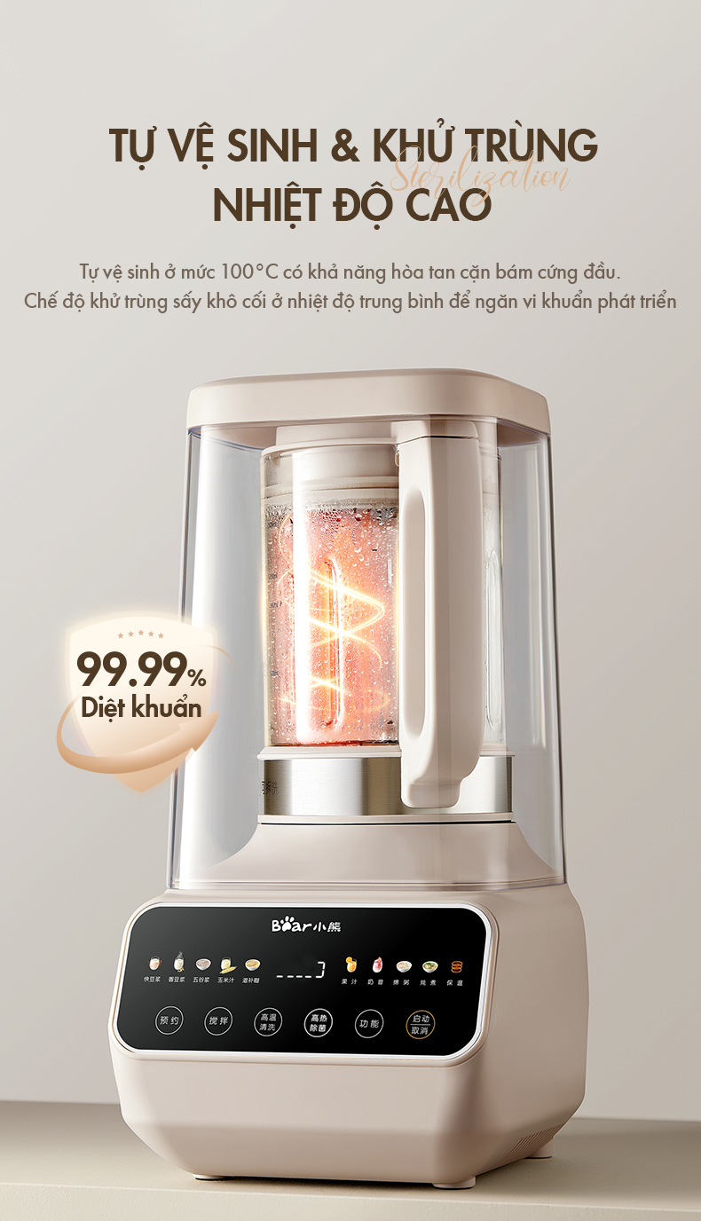 Máy Làm Sữa Hạt Đa Năng Bear Pbj-D08T1 17 Máy Làm Sữa Hạt Đa Năng Bear Pbj-D08T1