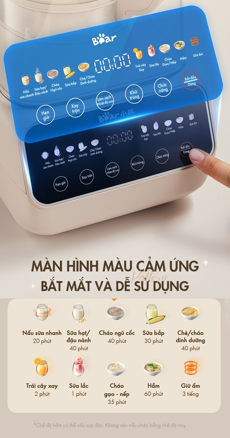 Máy Làm Sữa Hạt Đa Năng Bear Pbj-D08T1 19 Máy Làm Sữa Hạt Đa Năng Bear Pbj-D08T1