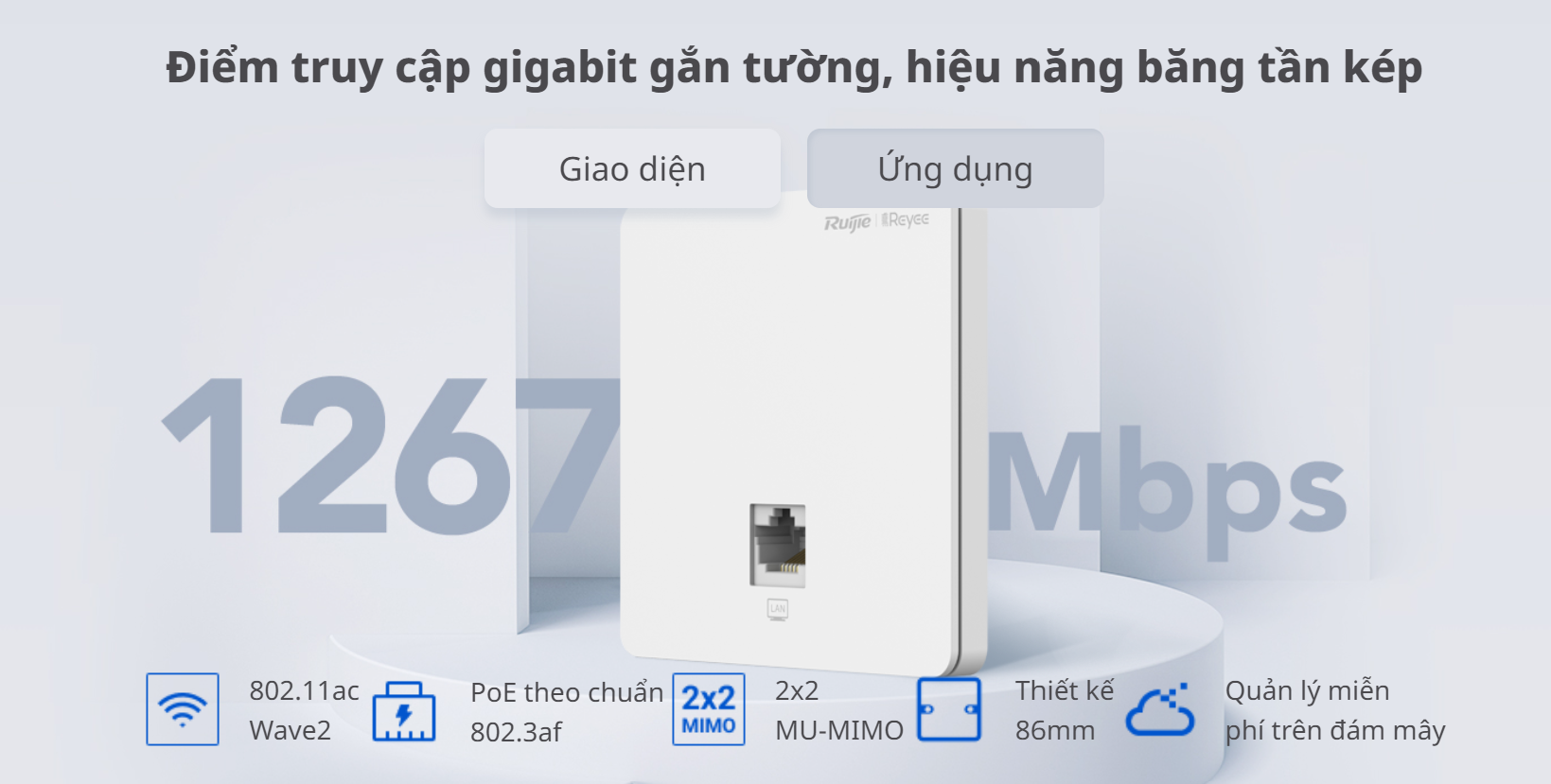 Bộ Phát Wifi Âm Tường Ruijie Rg-Rap1200(F) 8 Bo-Phat-Wifi-Gan-Tuong-Ruijie-Rg-Rap1200-Akia