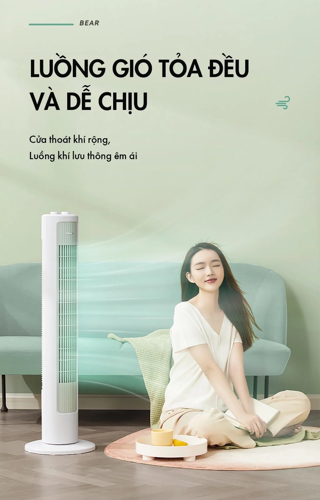 Quạt Tháp Điều Hòa Cao Cấp Bear Dfs-D40G1 13 Quạt Tháp Điều Hòa Cao Cấp Bear Dfs-D40G1 - Akia Smart Home