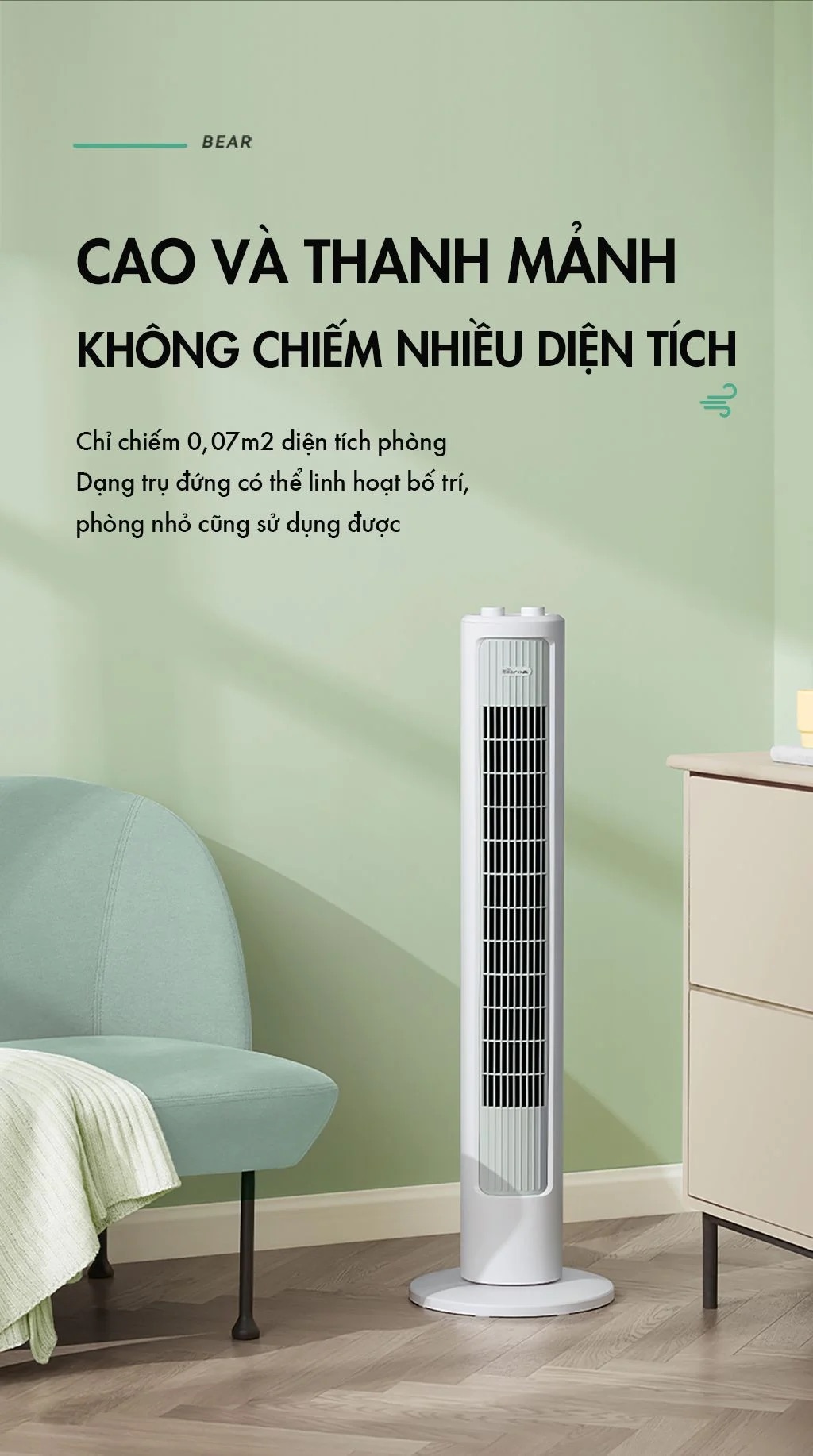 Quạt Tháp Điều Hòa Cao Cấp Bear Dfs-D40G1 16 Quạt Tháp Điều Hòa Cao Cấp Bear Dfs-D40G1 - Akia Smart Home