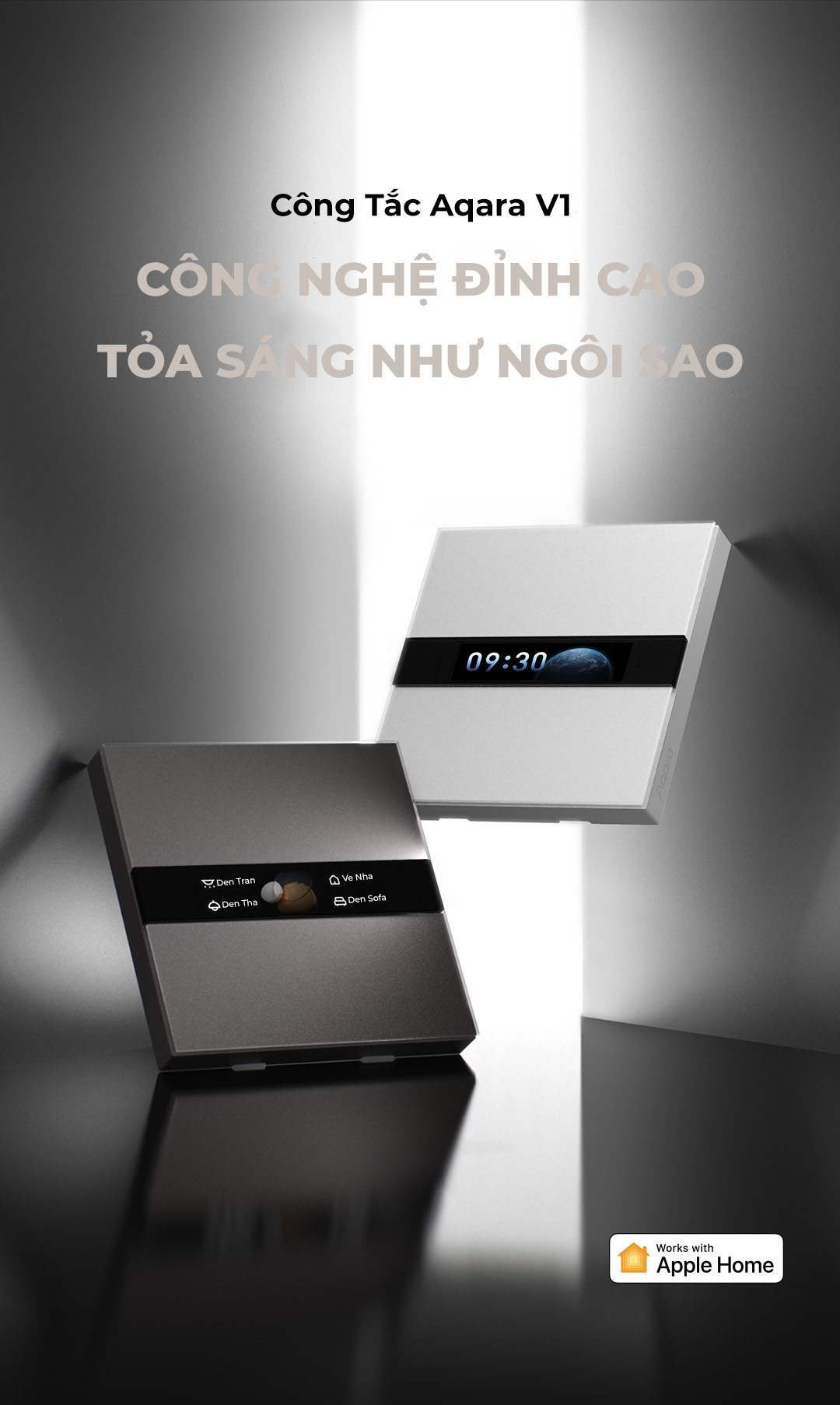 Công Tắc Aqara V1 Quintuple Mặt Kính Sang Trọng - Akia Smart Home Công Tắc Aqara V1 Quintuple Mặt Kính Sang Trọng - Akia Smart Home