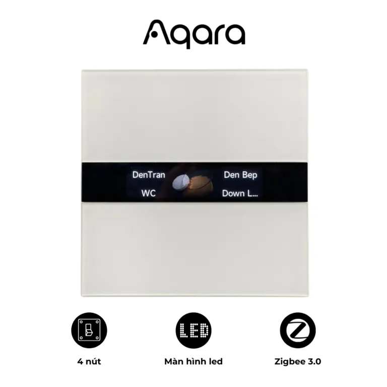 Công tắc Aqara V1 Quintuple mặt kính sang trọng | AKIA