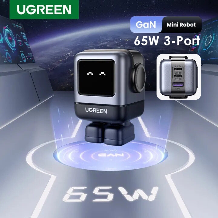 Củ Sạc Nhanh 65W Robogan Mini Ugreen Cd361 11 Củ Sạc Nhanh 65W Robogan Mini Ugreen Cd361
