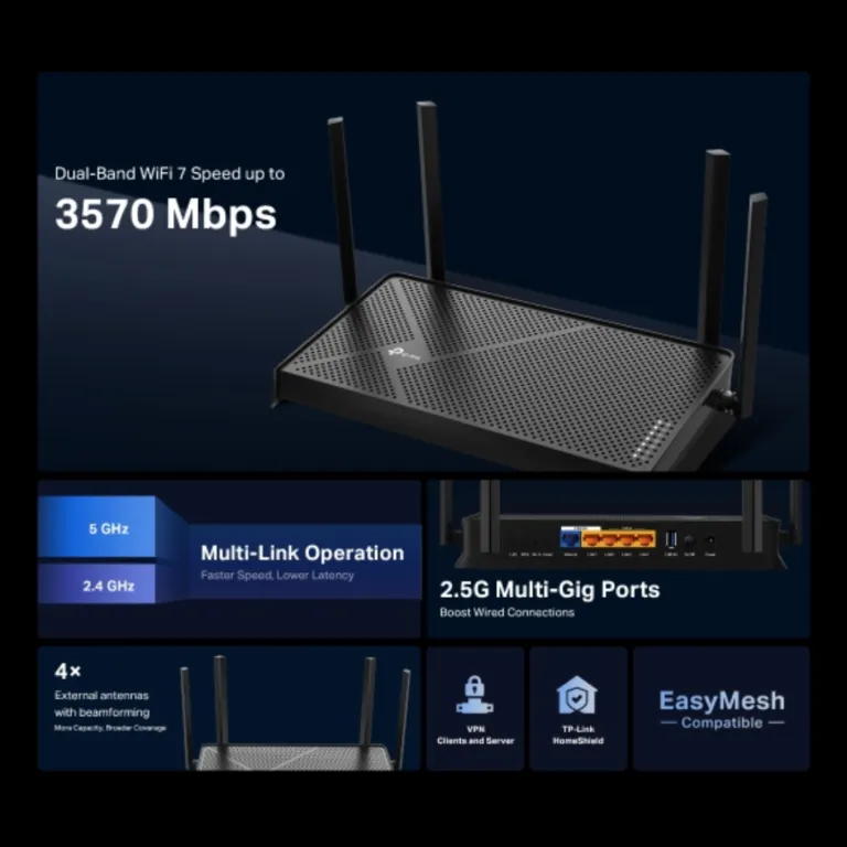 Bộ phát Wifi 7 TP-Link Archer BE230 BE3600