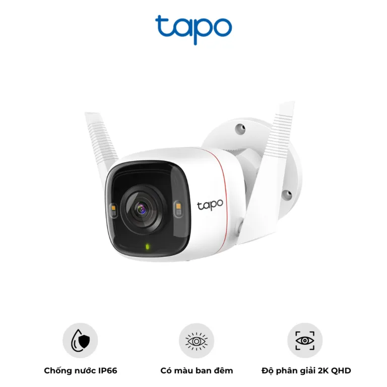 Camera Ngoài Trời TP – Link Tapo C320WS – 2K QHD Độ Phân Giải Cao – Tầm Nhìn Ban Đêm Có Màu | AKIA