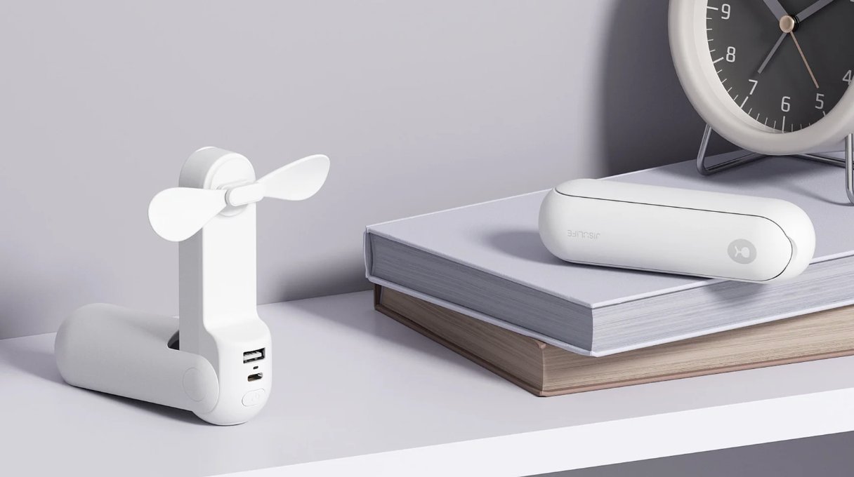 Quạt Cầm Tay Mini Jisulife F8X Tích Hợp Sạc Dự Phòng 8 Jisulife F8X