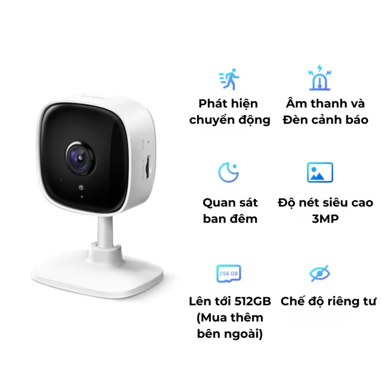 Camera Trong Nhà TP – Link Tapo C110 – Độ Phân Giải 2K – Phát Hiện Chuyển Động | AKIA