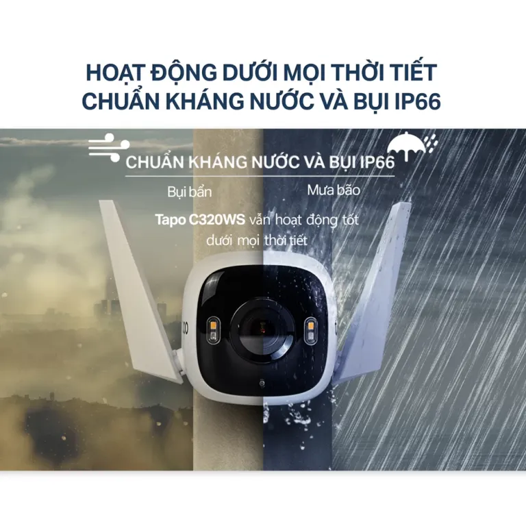 Camera Ngoài Trời TP – Link Tapo C320WS – 2K QHD Độ Phân Giải Cao – Tầm Nhìn Ban Đêm Có Màu | AKIA