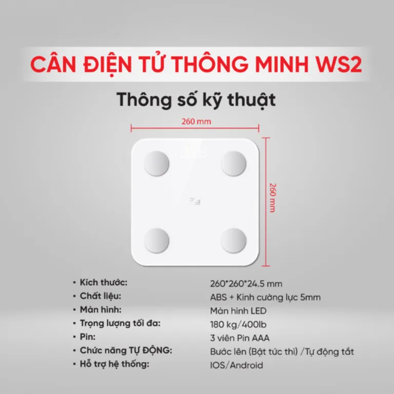 Cân điện tử thông minh 365 Selection WS2 | AKIA