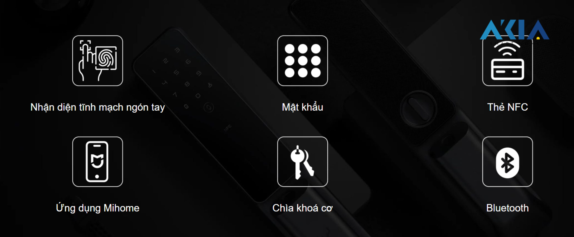 Khóa Cửa Thông Minh Lockin Sv40 10 Khóa Nhận Diện Tĩnh Mạch Ngón Tay Thông Minh Lockin Sv40