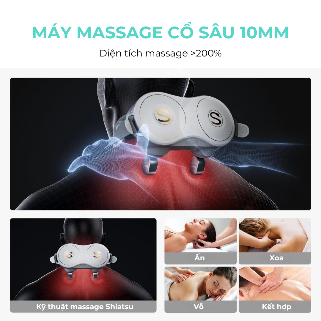 Máy Massage Cổ Vai Gáy Skg H7 7 Máy Massage Cổ Vai Gáy Skg H7